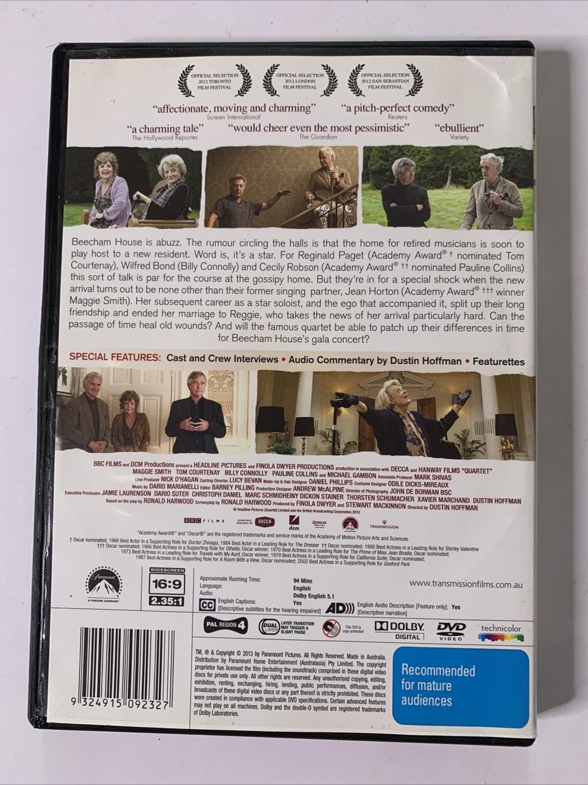 Quartet (DVD, 2012) Billy Connolly, Pauline Collins, Michael Gambon Region 4