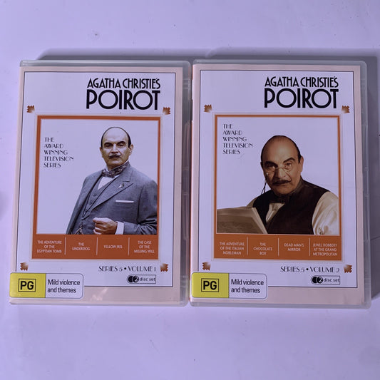 Agatha Christie Poirot : The Complete Series 5 (DVD, 1993, 4-Discs) All Regions