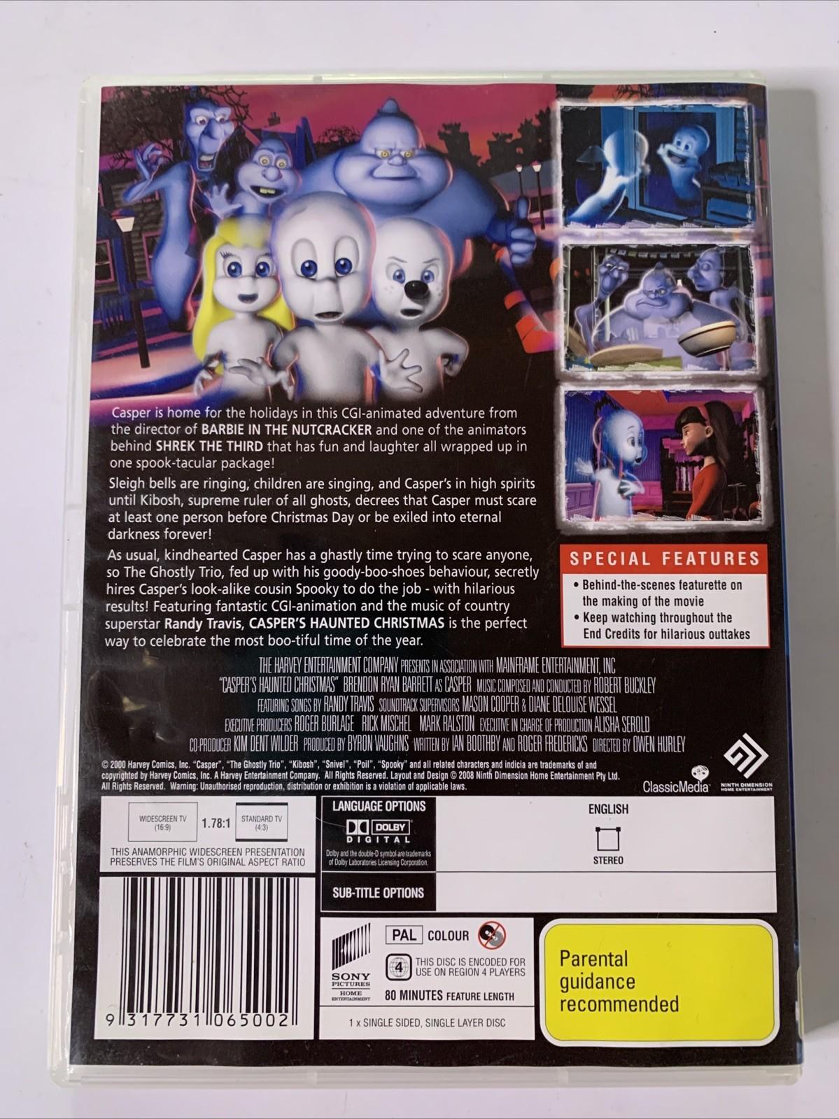 Casper's Haunted Christmas (DVD, 2000) Animation Region 4