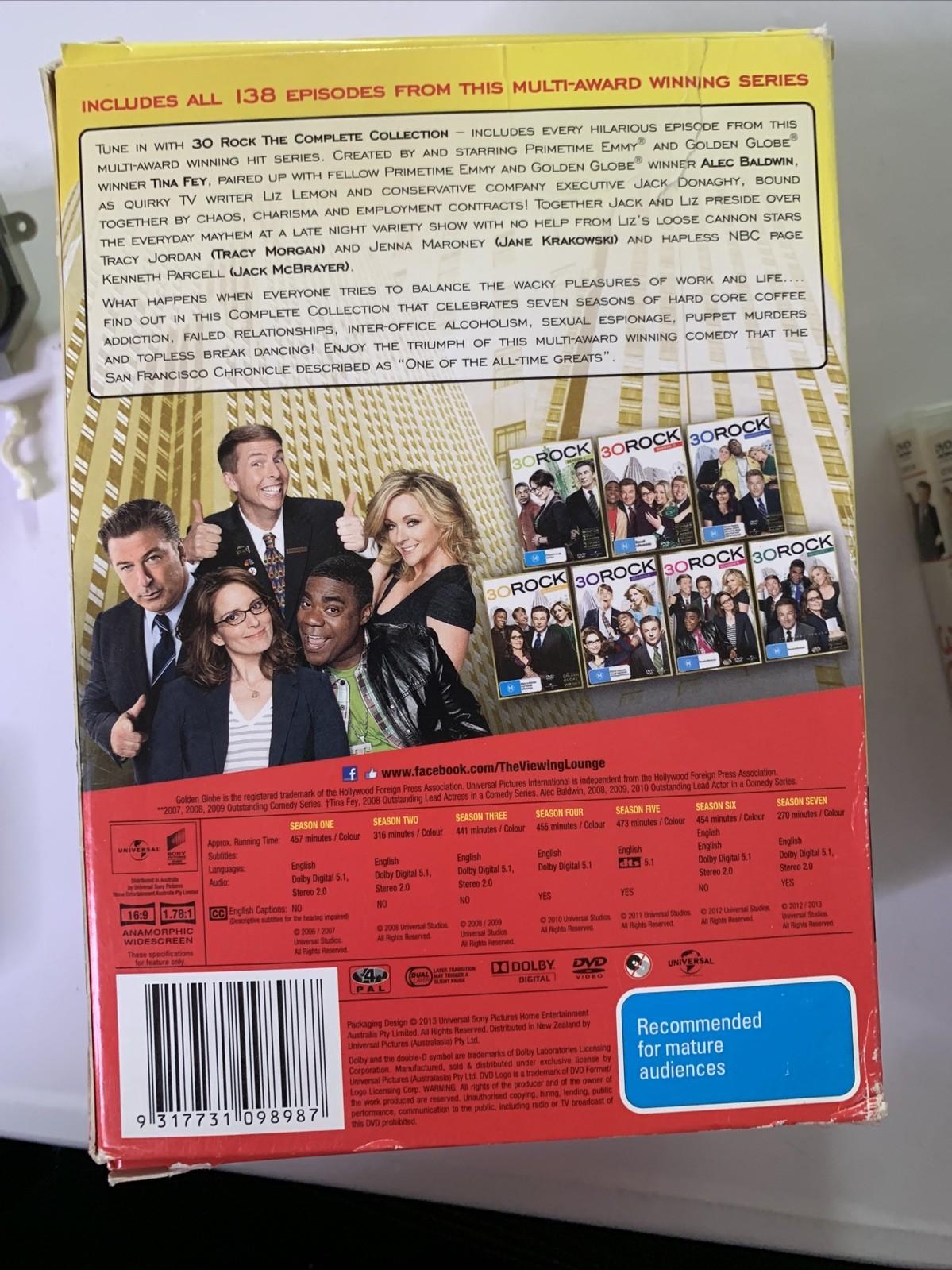30 Rock : Season 1-7 Complete Boxset Collection (DVD, 2013, 20-Discs) Region 4