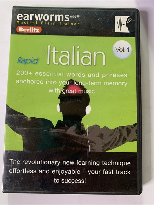 Earworms Rapid Italian Volume 1 (CD, 2011)