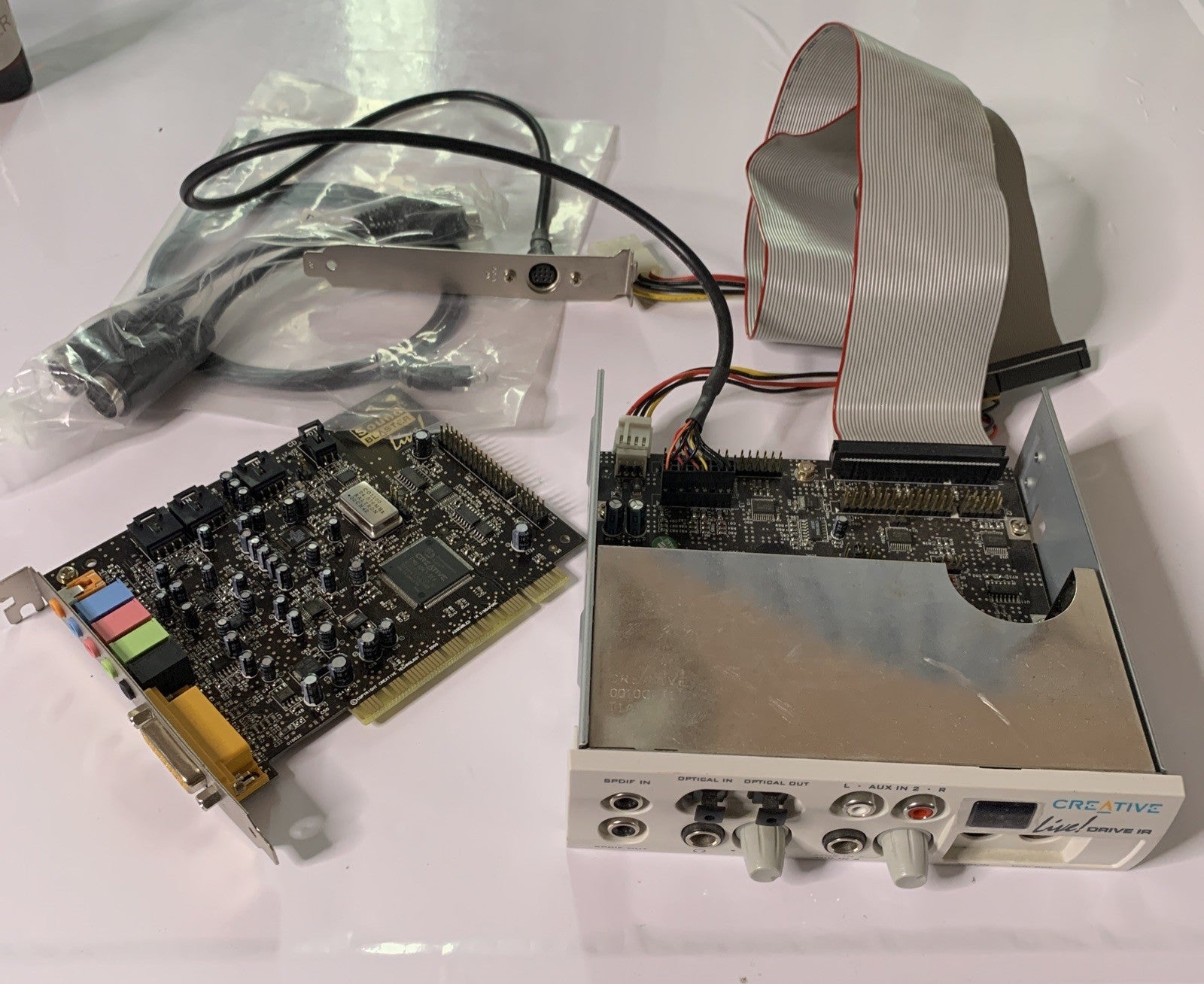 Creative Sound Blaster Live! 5.1 Sound Card SB0060 + Drive IR Front Pa ...