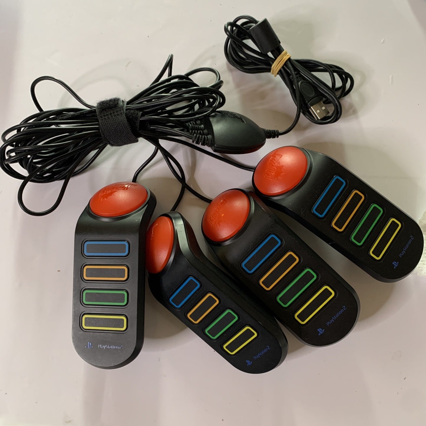 Genuine Sony PlayStation 2 Buzz Wired Controller Set For PS2 PS3 SCEH-0005