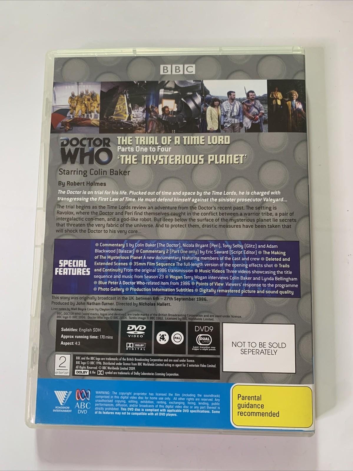 Doctor Who: The Trial of a Time Lord - The Mysterious Planet (DVD, 1986) Region4