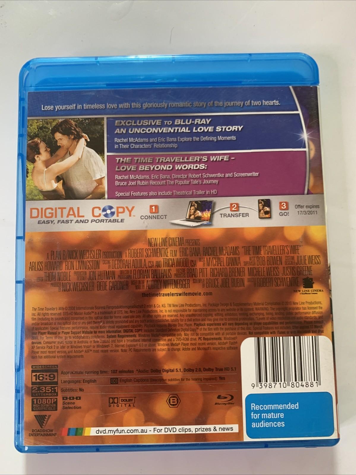 The Time Traveller's Wife (Blu-ray, 2009) Rachel McAdams, Eric Bana Region B