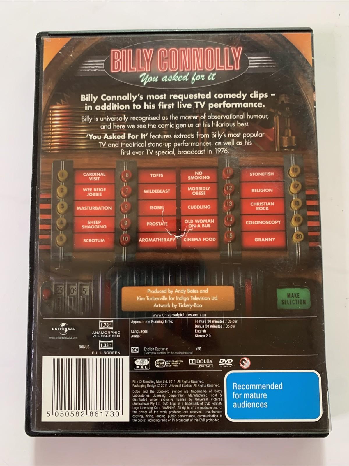 Billy Connolly: You Asked for It! (DVD, 2011) Region 4 &2