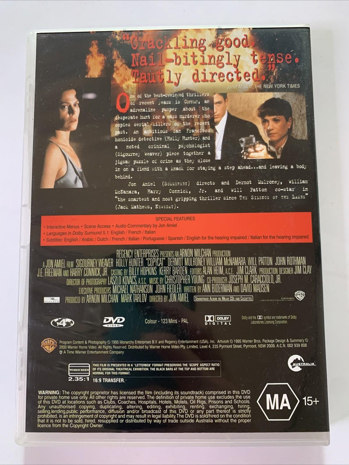 Copycat (DVD, 1995) Sigourney Weaver, Holly Hunter, Harry Connick Jr. Region 4