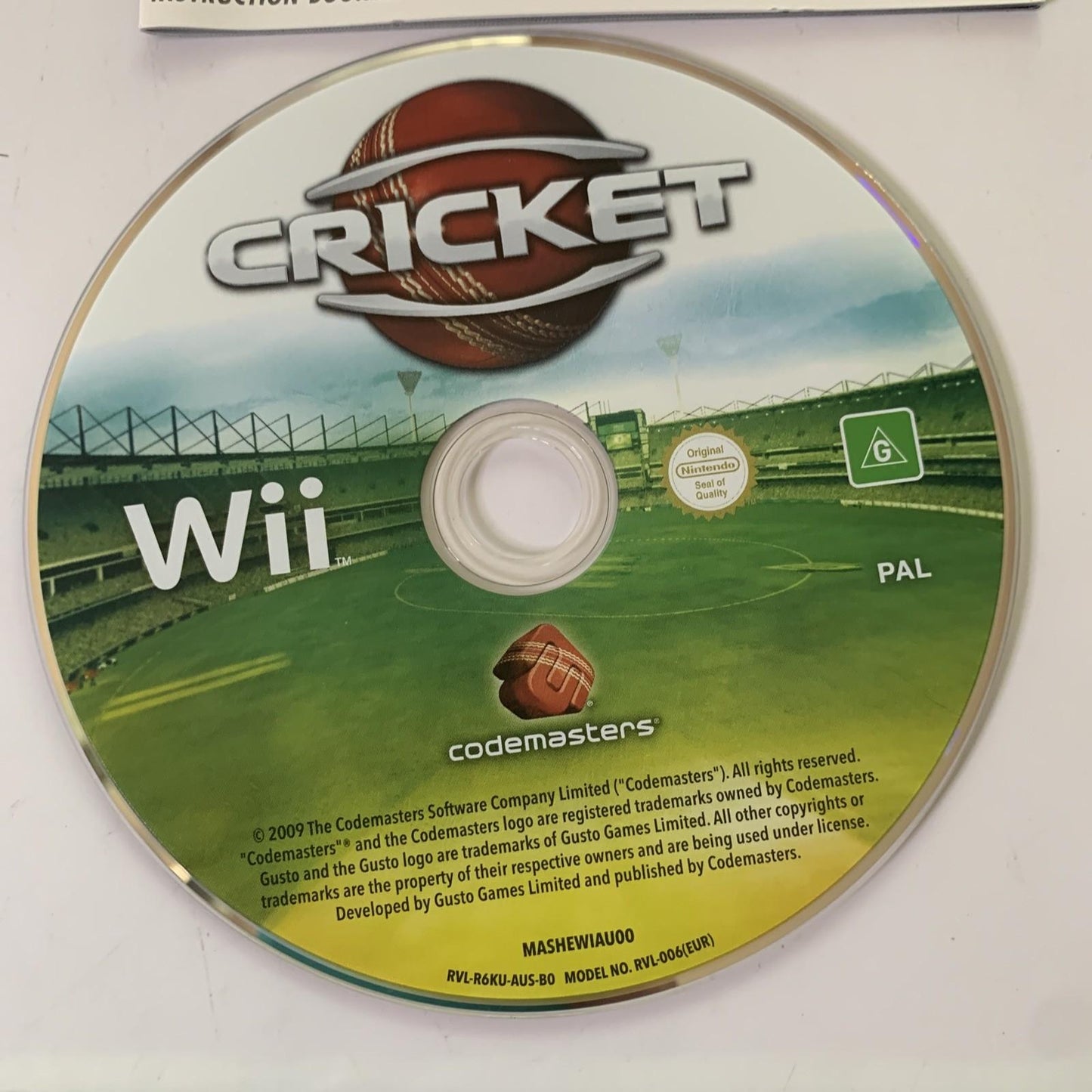 Cricket Nintendo Wii PAL 2009 Game Complete