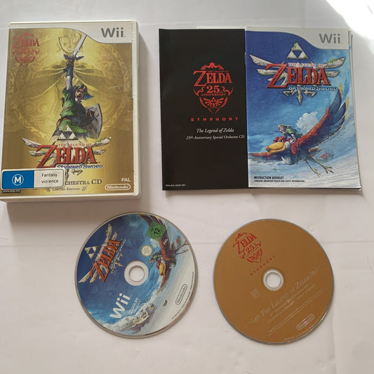 The Legend Of Zelda Skyward Sword + Special Orchestra Nintendo Wii PAL Complete