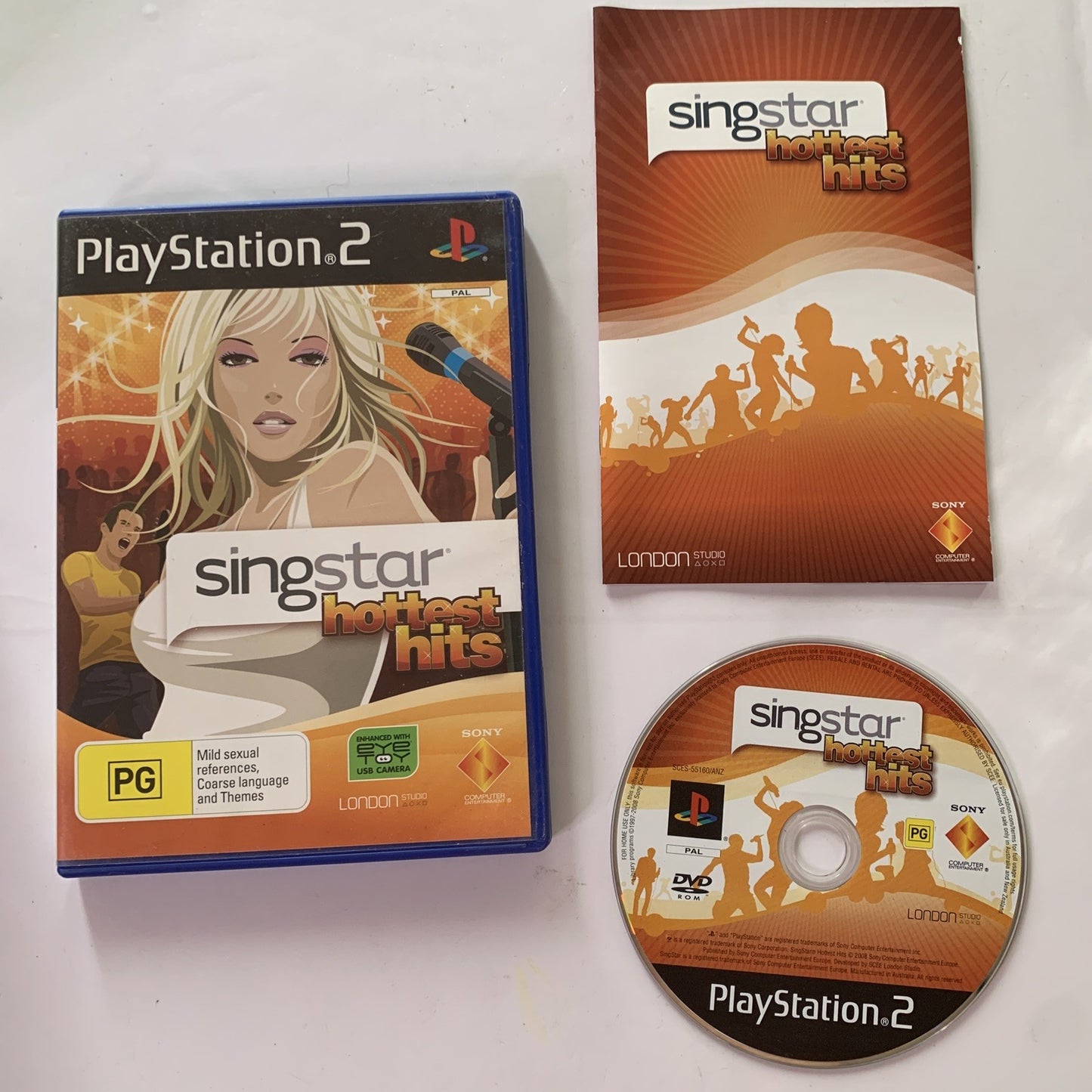 SingStar: Hottest Hits PS2 Sony PlayStation 2 Karaoke PAL Game