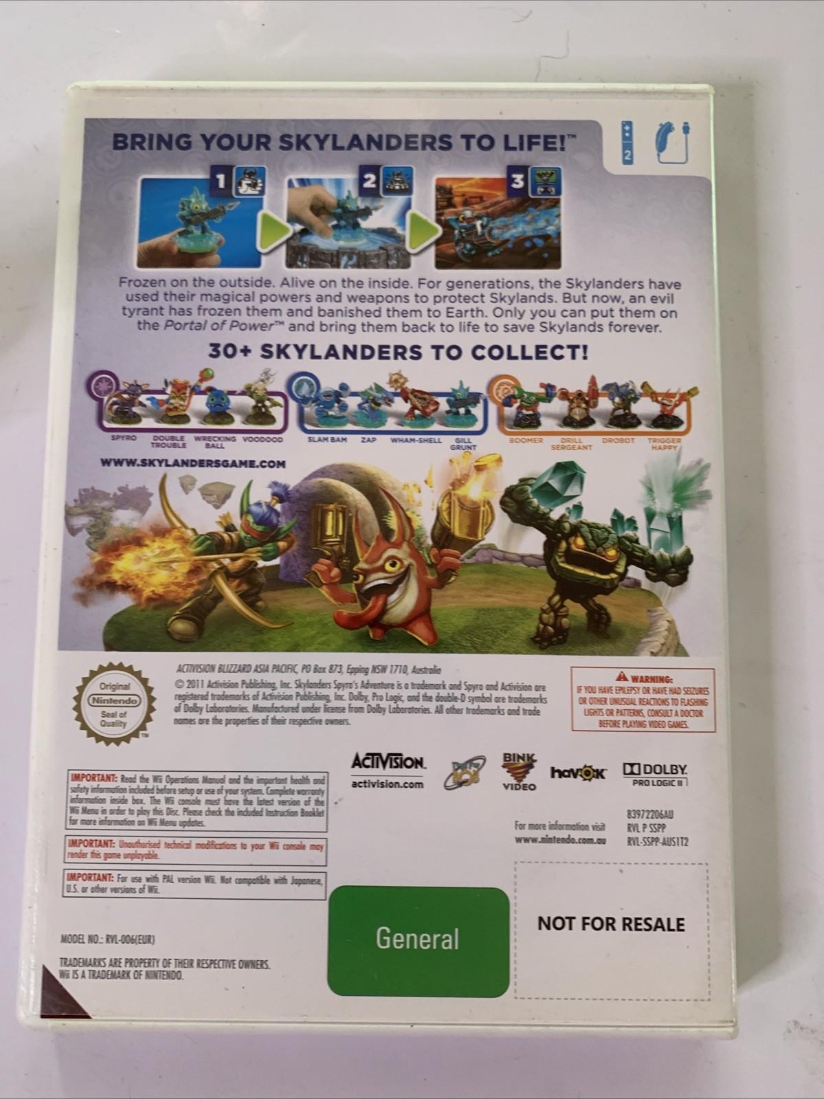 Skylanders Spyro's Adventure Nintendo Wii PAL Game