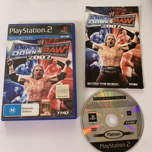 WWE Smack Down vs Raw 2007 PS2 Sony PlayStation 2 PAL Game Complete