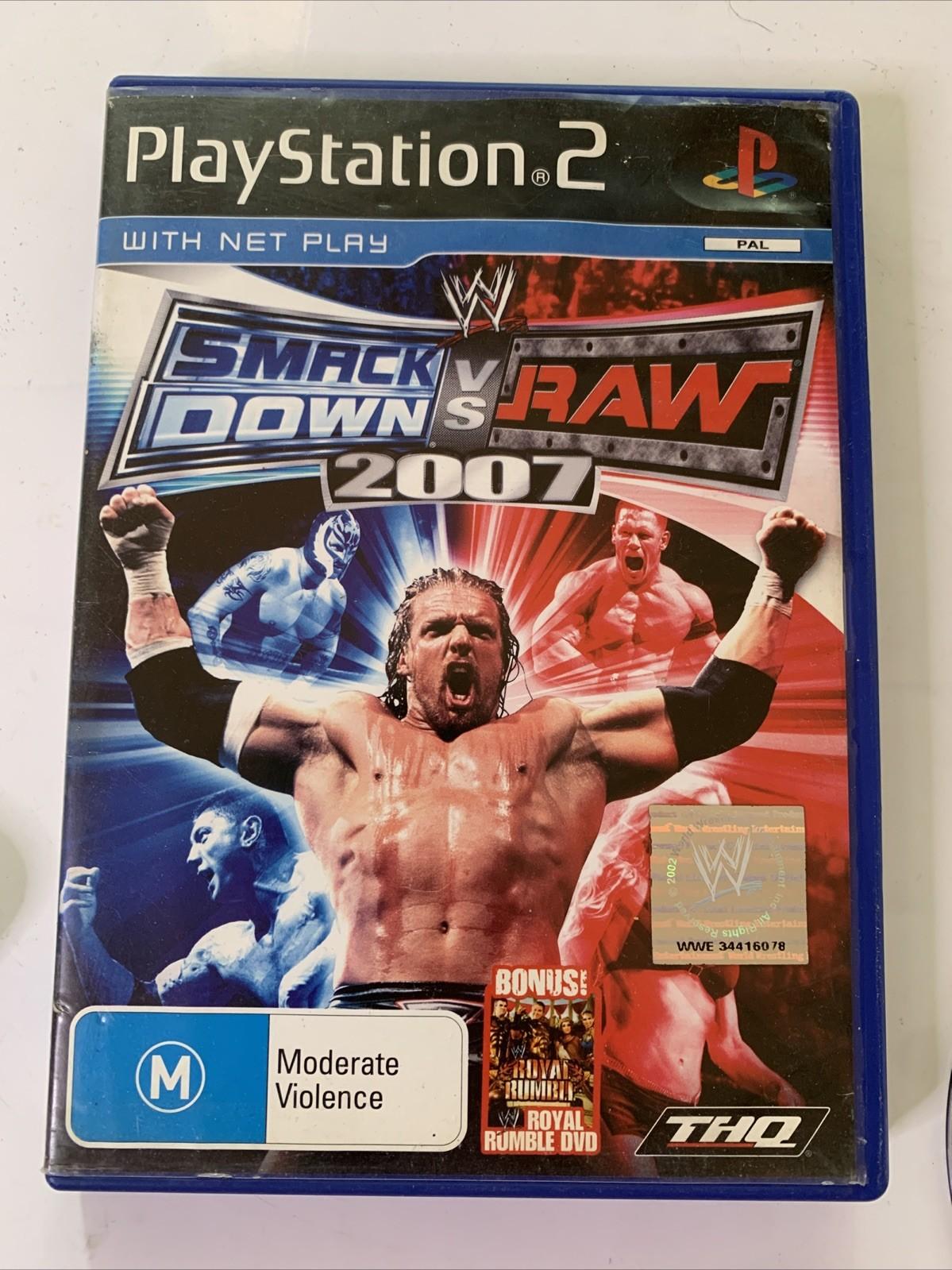 WWE Smack Down vs Raw 2007 PS2 Sony PlayStation 2 PAL Game Complete