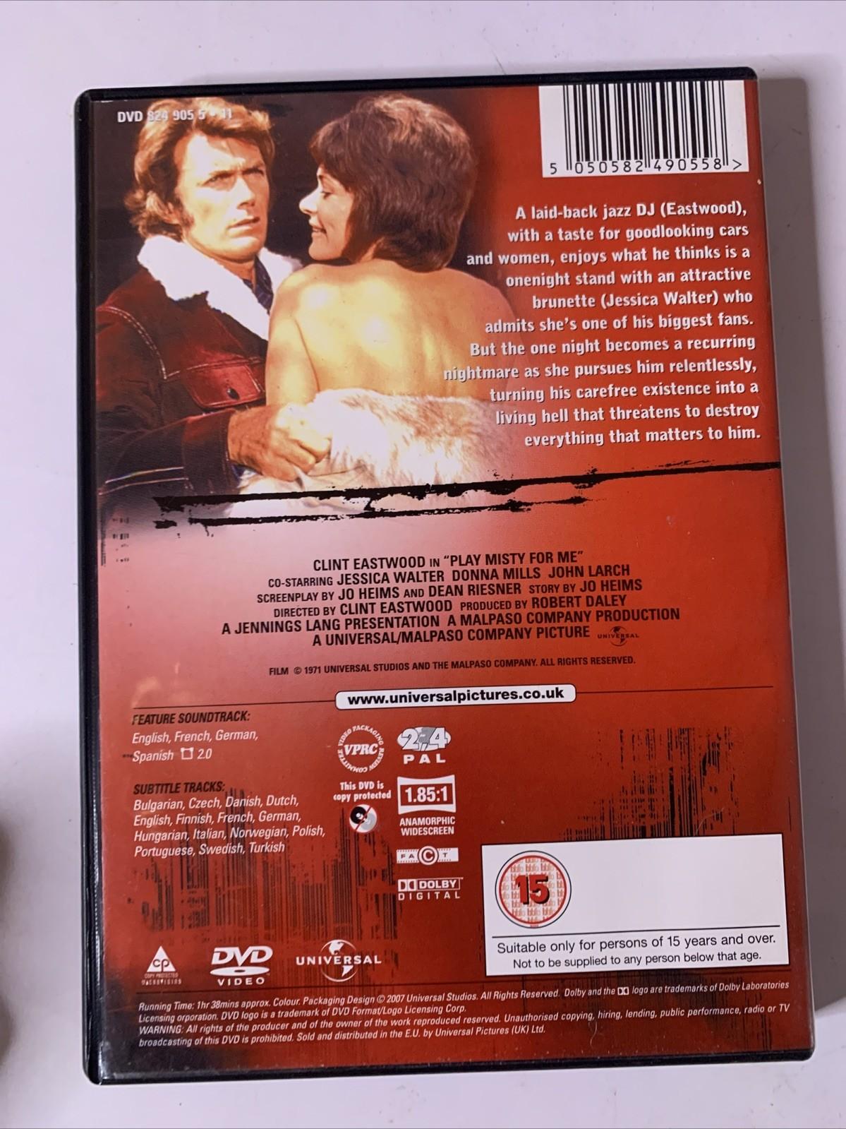 Play Misty For Me (DVD, 1971) Clint Eastwood Region 4 &2