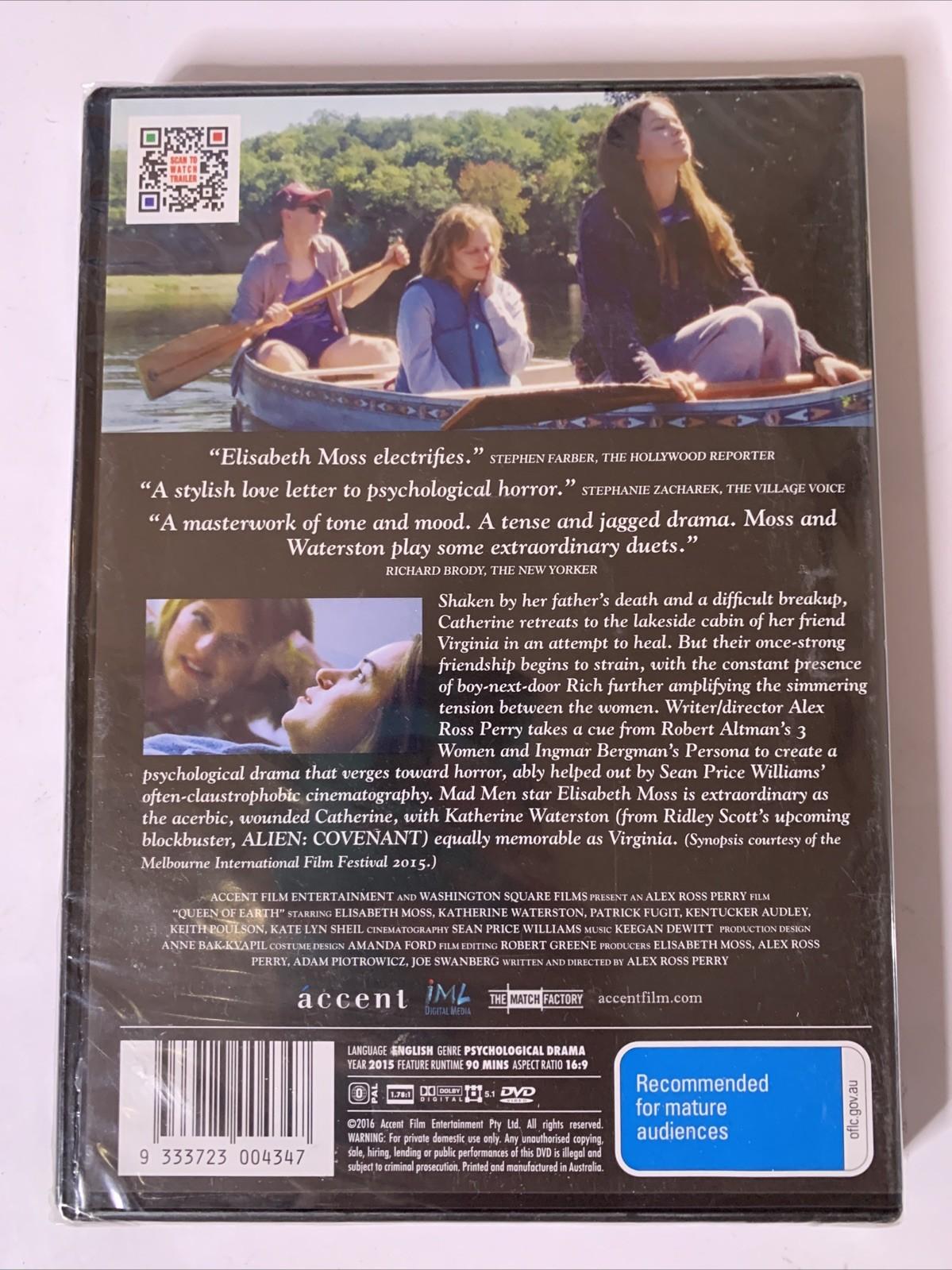 Queen of Earth (DVD, 2015) Elisabeth Moss, Katherine Waterston All Regions NEW