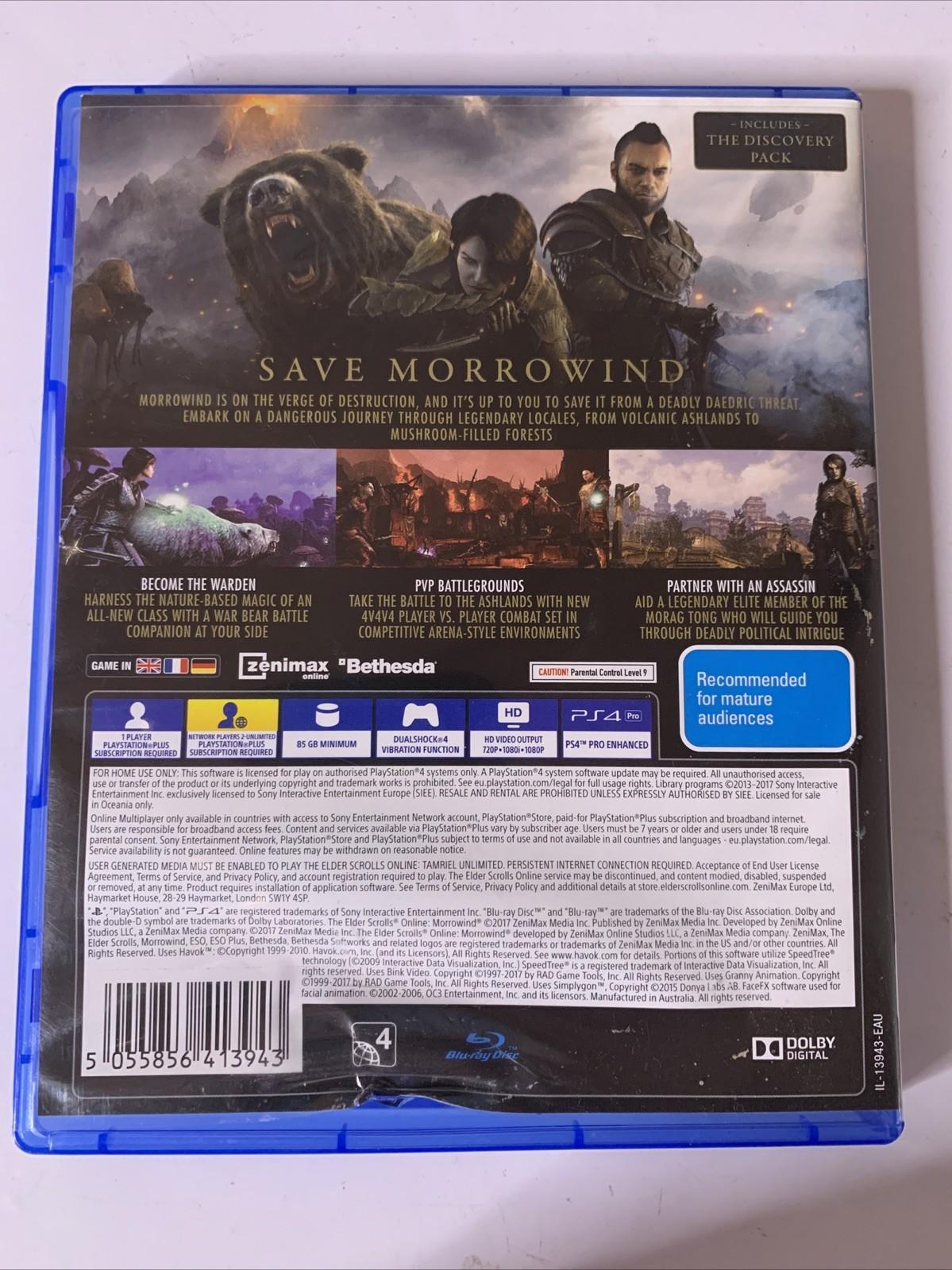 The Elder Scrolls Online PS4 Sony Playstation 4 PS4 Game