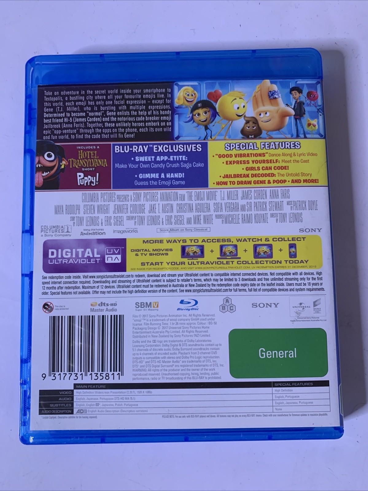 The Emoji Movie (Blu-ray, 2017) Animated Film All Regions