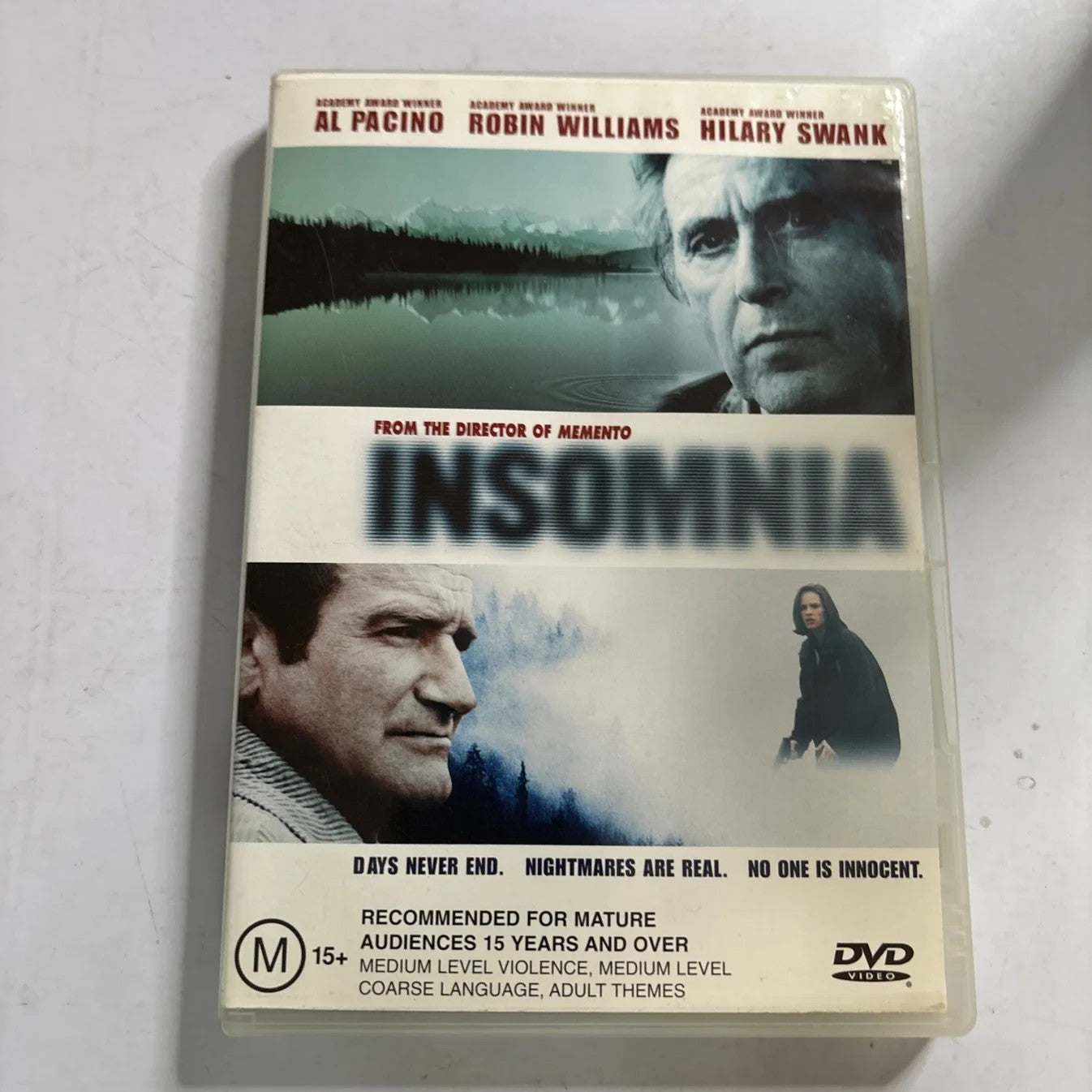 Insomnia (DVD, 2002) Al Pacino, Robin Williams, Christopher Nolan Film Region 4