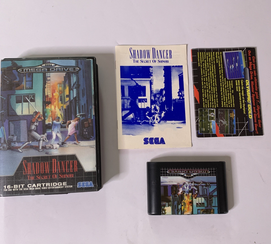 Shadow Dancer: The Secret of Shinobi SEGA Mega Drive PAL 1990 Game Complete