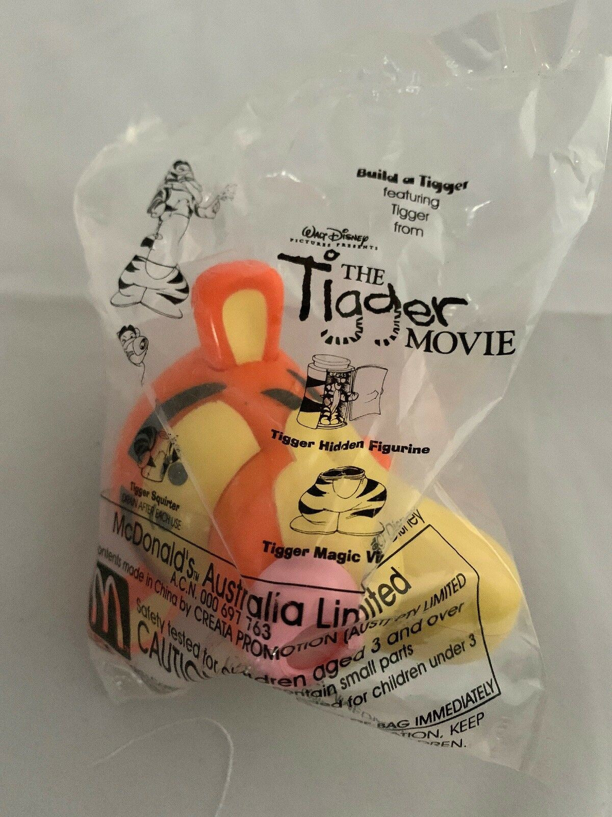 McDonald's Tigger Head Figurine For Happy Meal Promotion 2000  Sealed