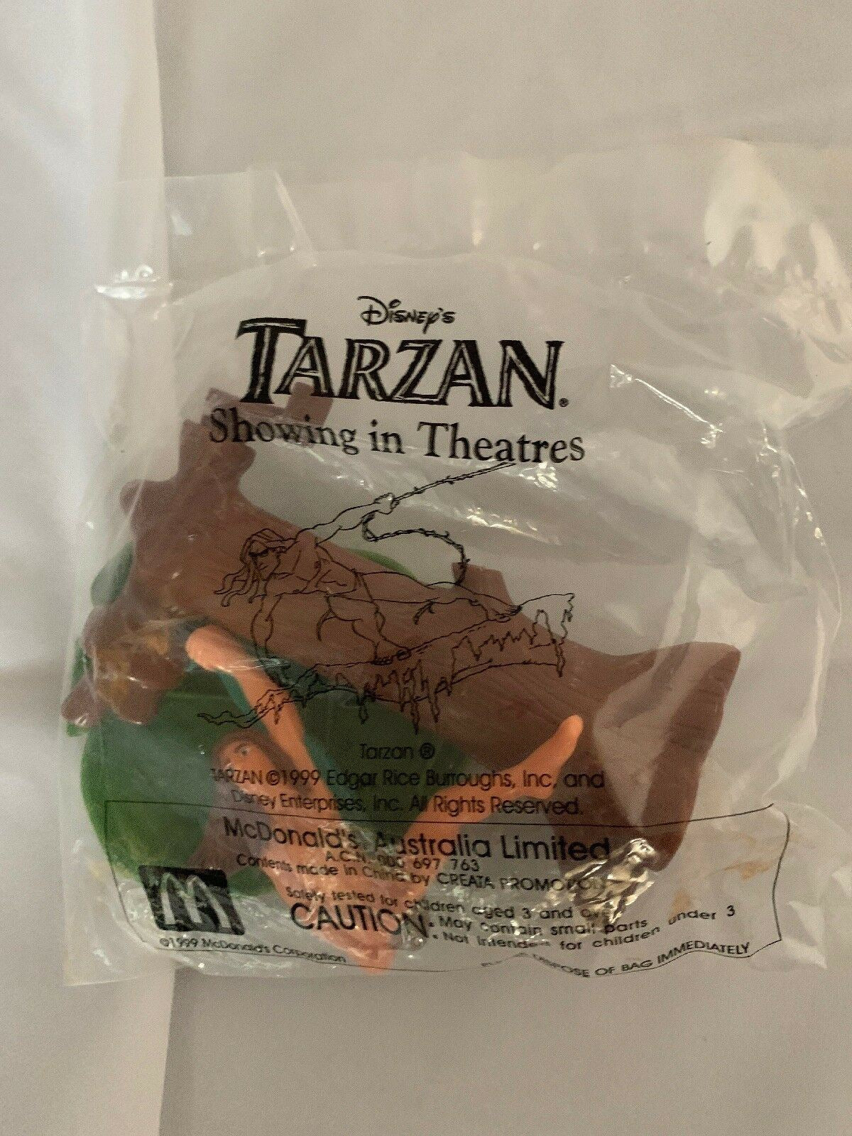 McDonald's Happy Meal Tarzan Figurine From 1999 Sealed