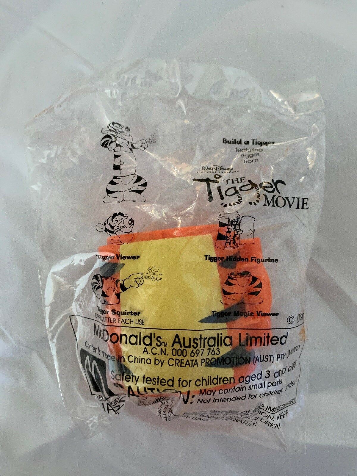 McDonald's Happy Meal Disney Build A Tigger Trunk Figurine From 2000  Sealed