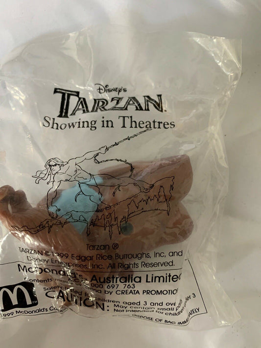 McDonald's Happy Meal Tarzan Gorilla With Baby Figurine From 1999 Sealed