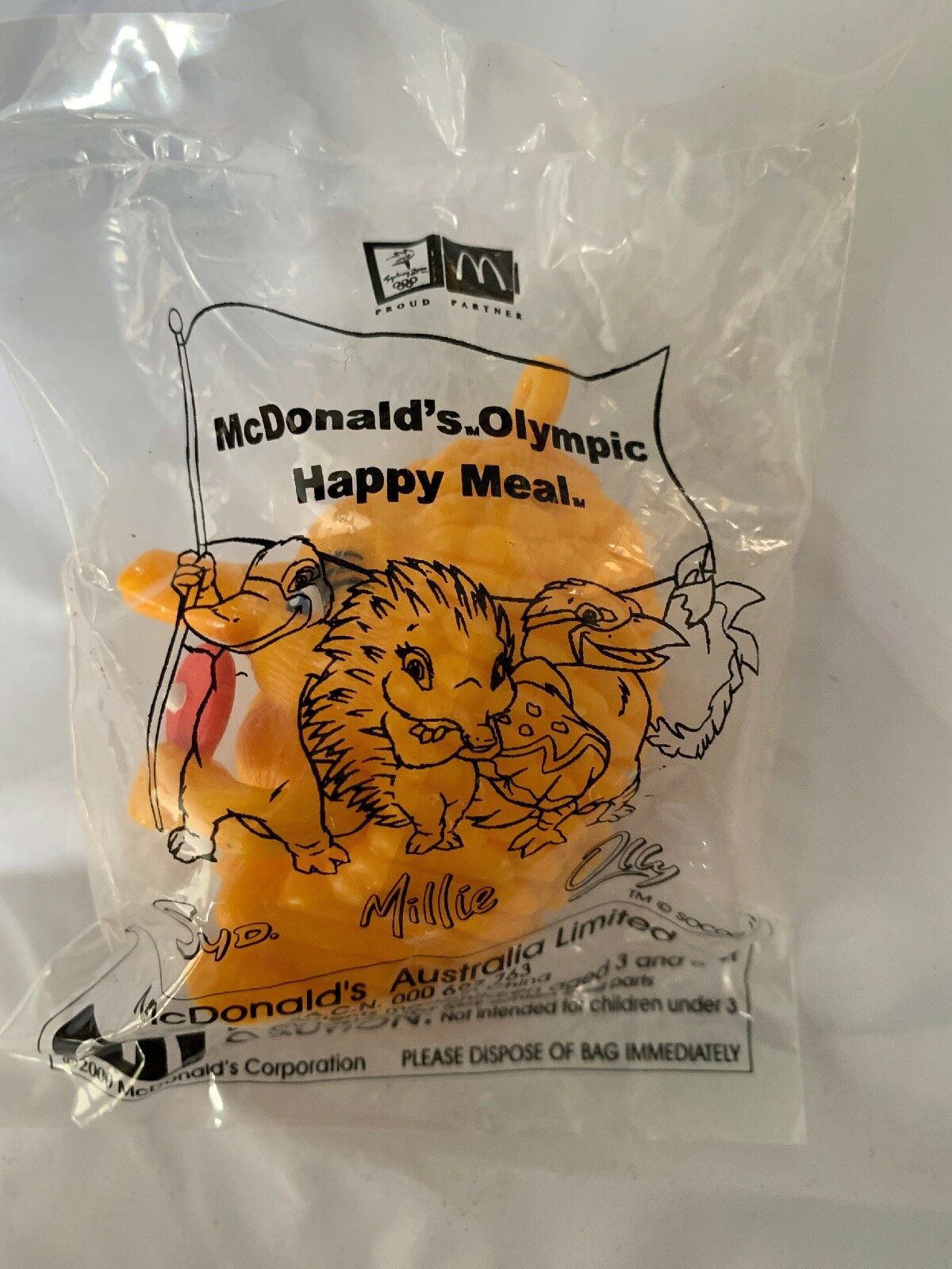 McDonald's Sydney Olympic Happy Meal Millie Figurine From 2000 Sealed