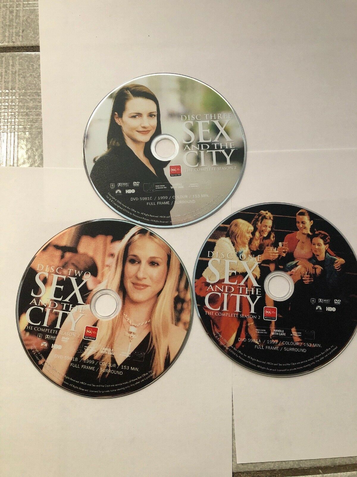 Sex And The City : Season 2 (DVD, 2011, 3-Disc Set)