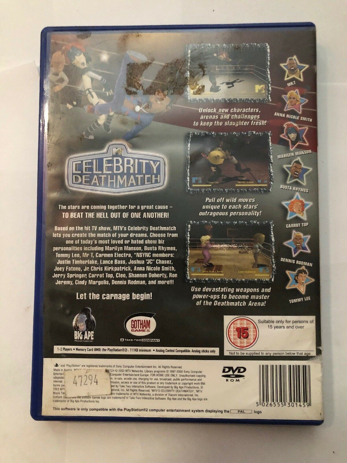 Celebrity Deathmatch - Sony Playstation 2 PS2 PAL