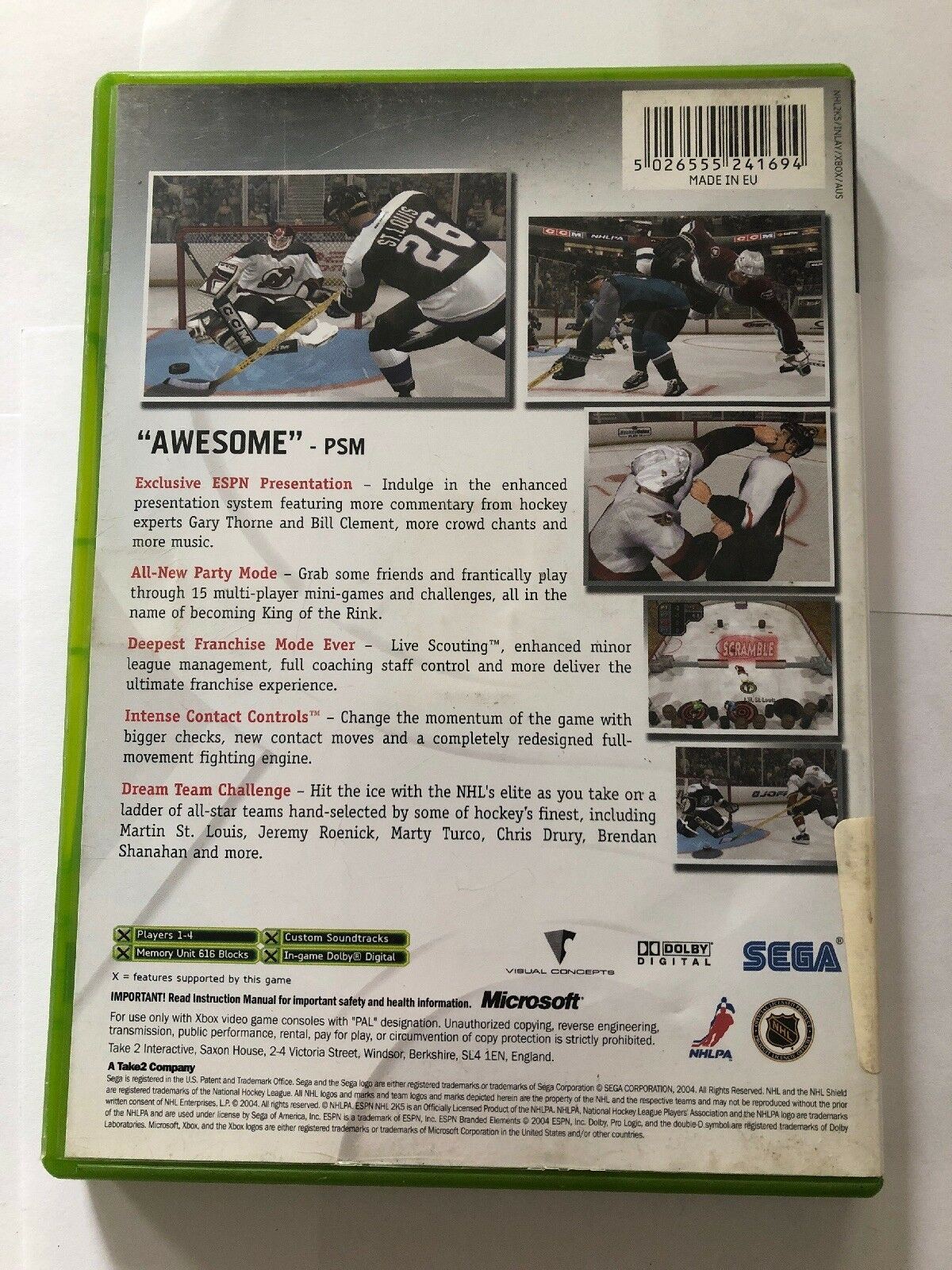 ESPN NHL 2K5 - Xbox Original with Manual