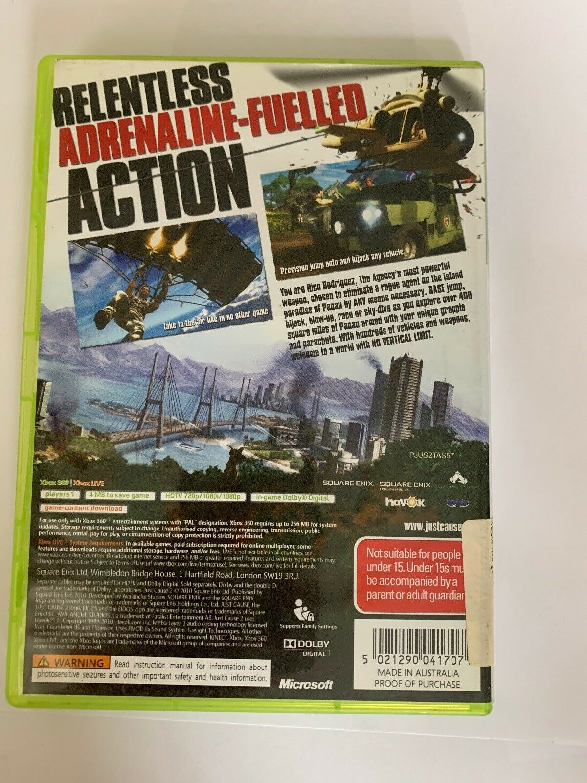 Just Cause 2 - Xbox 360 with Manual PAL