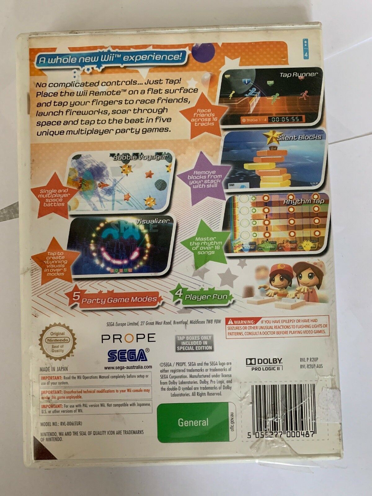 Let's Tap - Nintendo Wii PAL SEGA Family Party Game