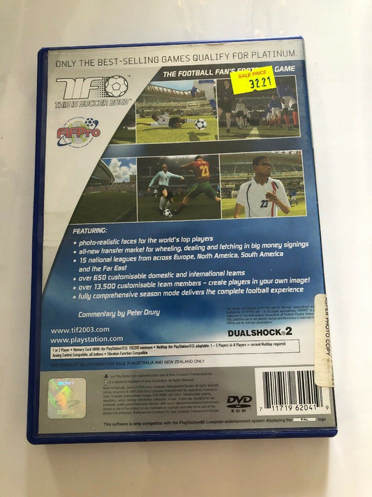 This is Soccer 2003 PS2 (Platinum) PAL *Complete* - Free Shipping!