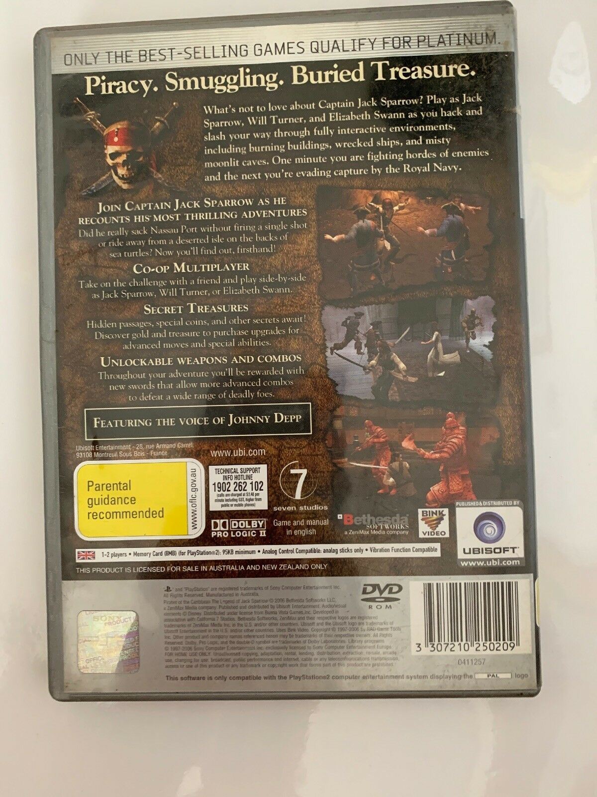 Pirates Of The Caribbean:The Legend of Jack Sparrow - PS2 PAL Game with Manual