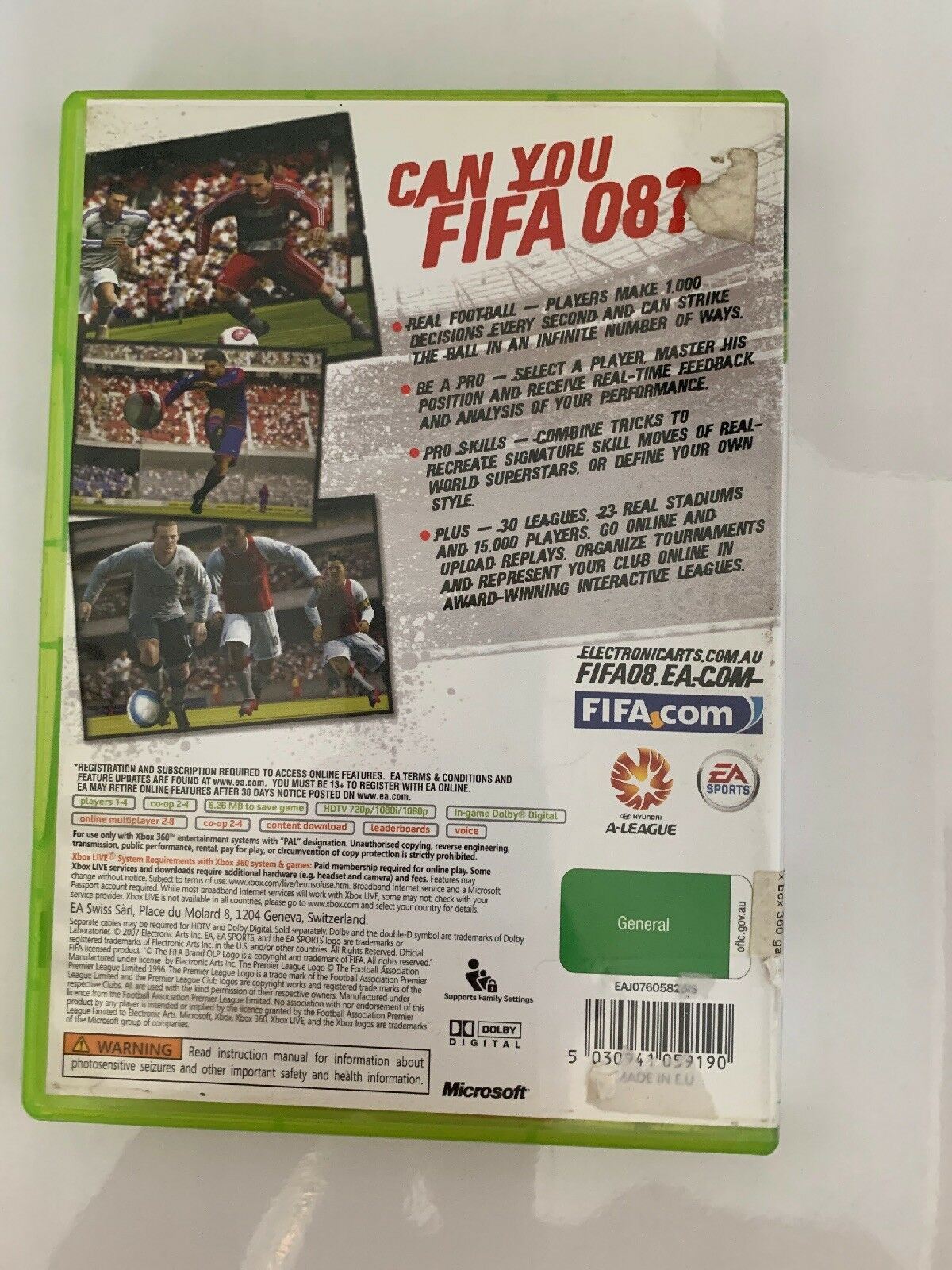 FIFA 08 - Microsoft Xbox 360 PAL Football Game