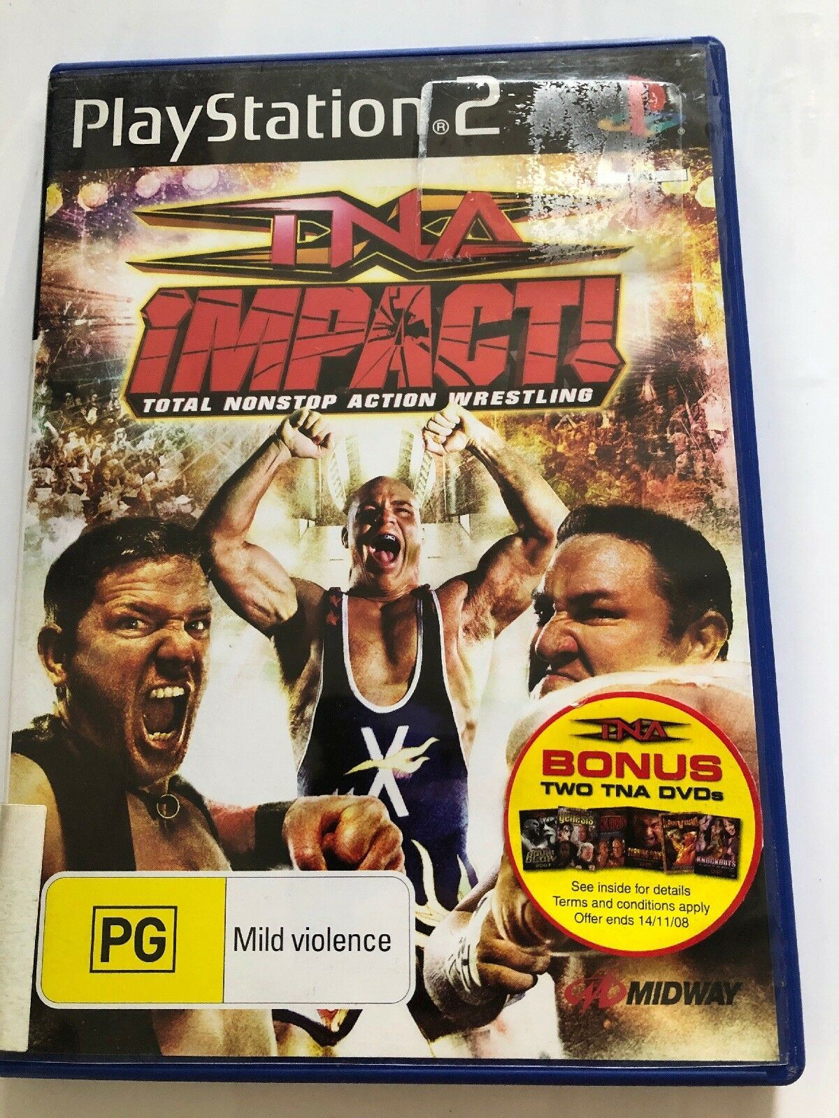 TNA Total Nonstop Action Wrestling - Sony PlayStation 2 - Free Shipping!