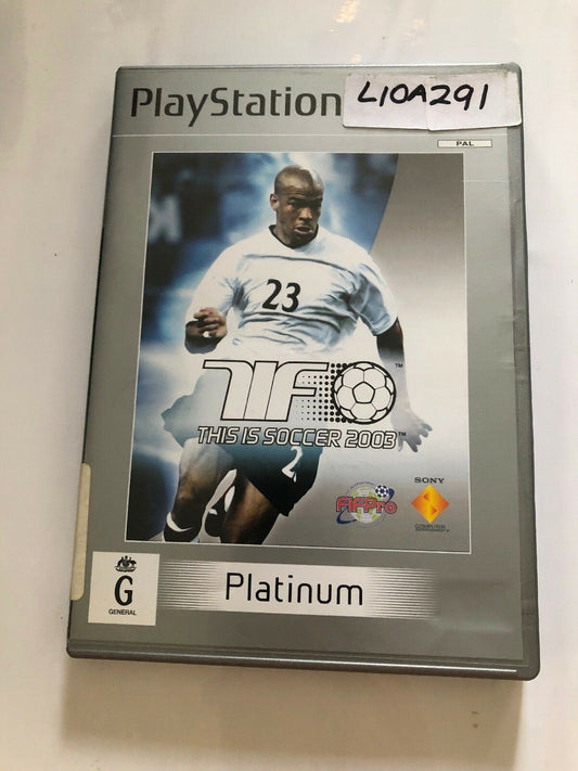 This is Soccer 2003 PS2 (Platinum) PAL with Manual