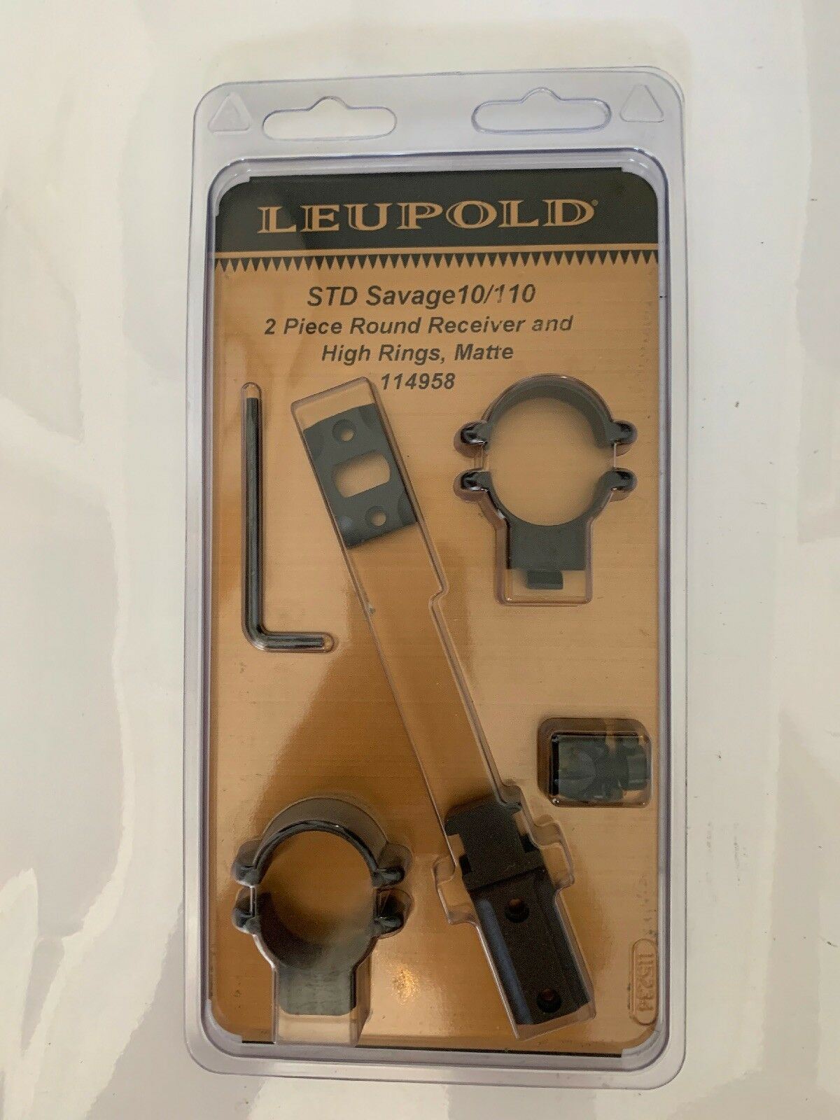 Leupold STD Savage 10/110 2 Piece Round Receiver And High Rings, Matte 114958