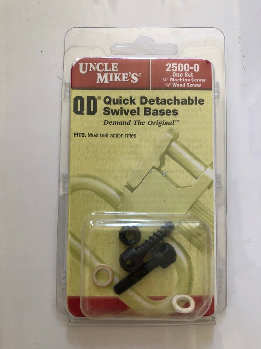 Uncle Mike's QD Quick Detachable Swivel Bases 7/8" Machine Screw 3/4" Wood Screw