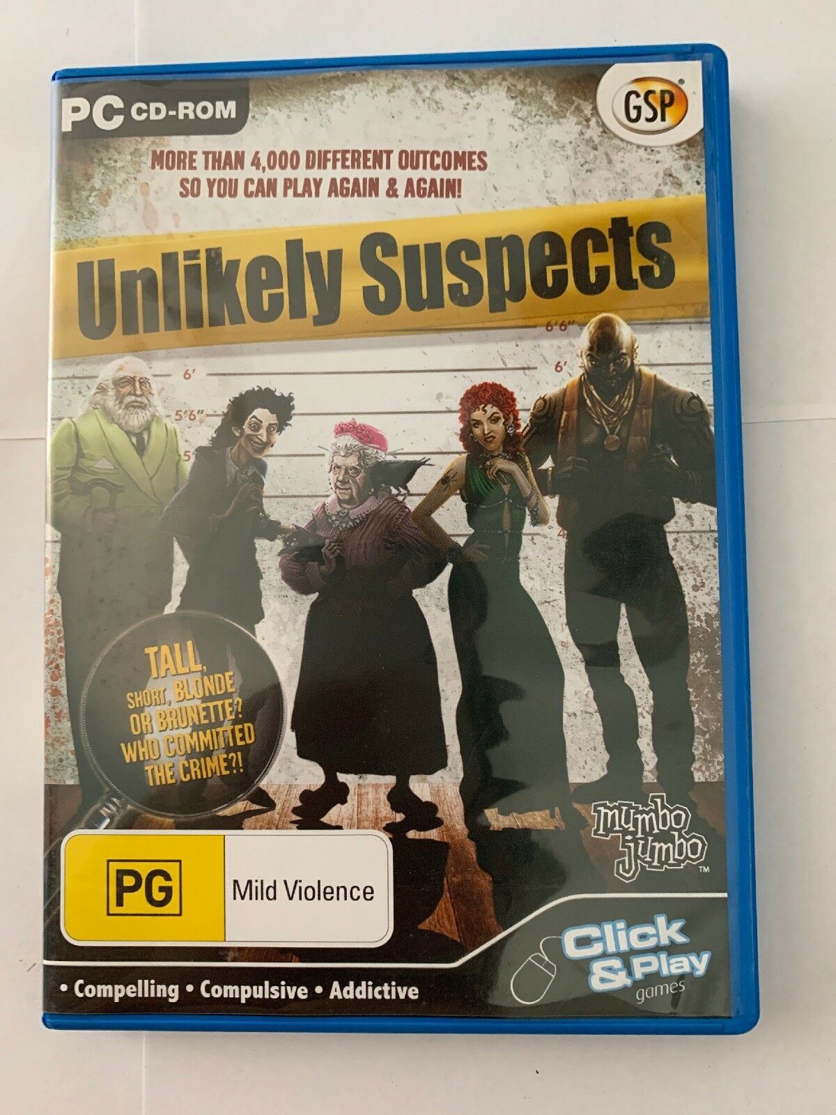 Unlikely Suspects - PC CD-ROM Windows Hidden Object Game