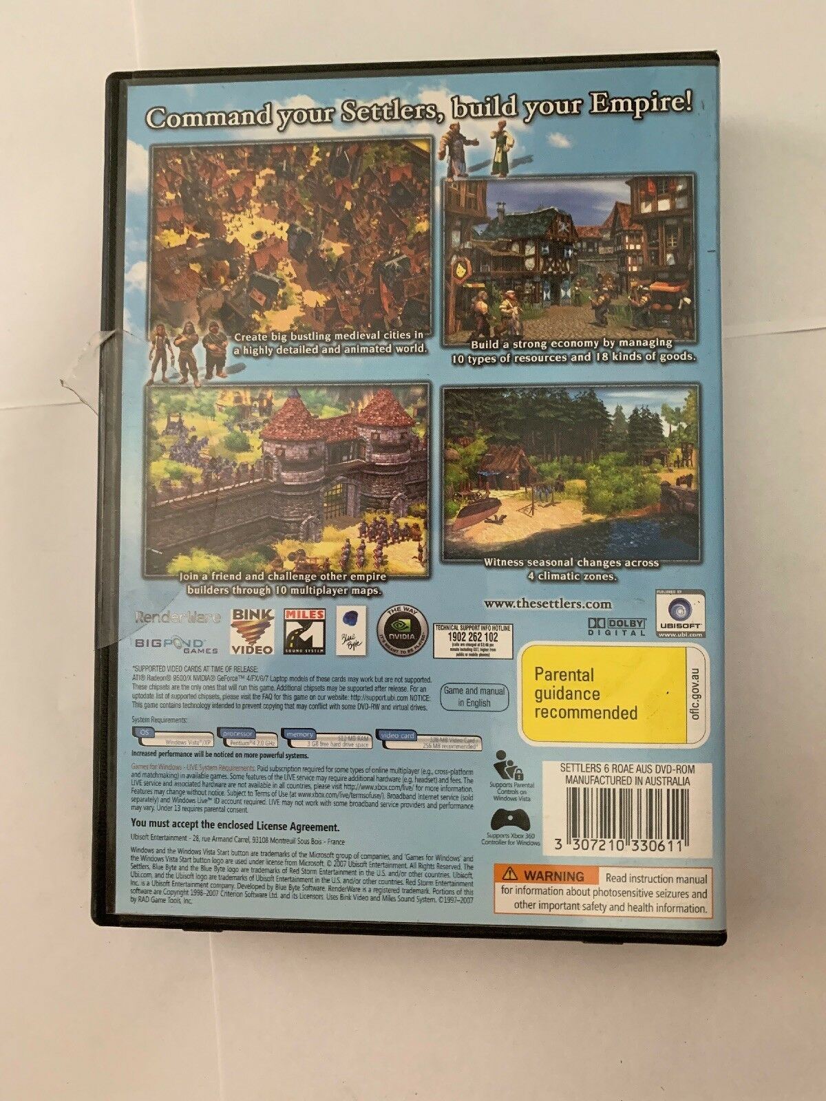 The Settlers Rise Of An Empire PC DVD Classic Game With Manual