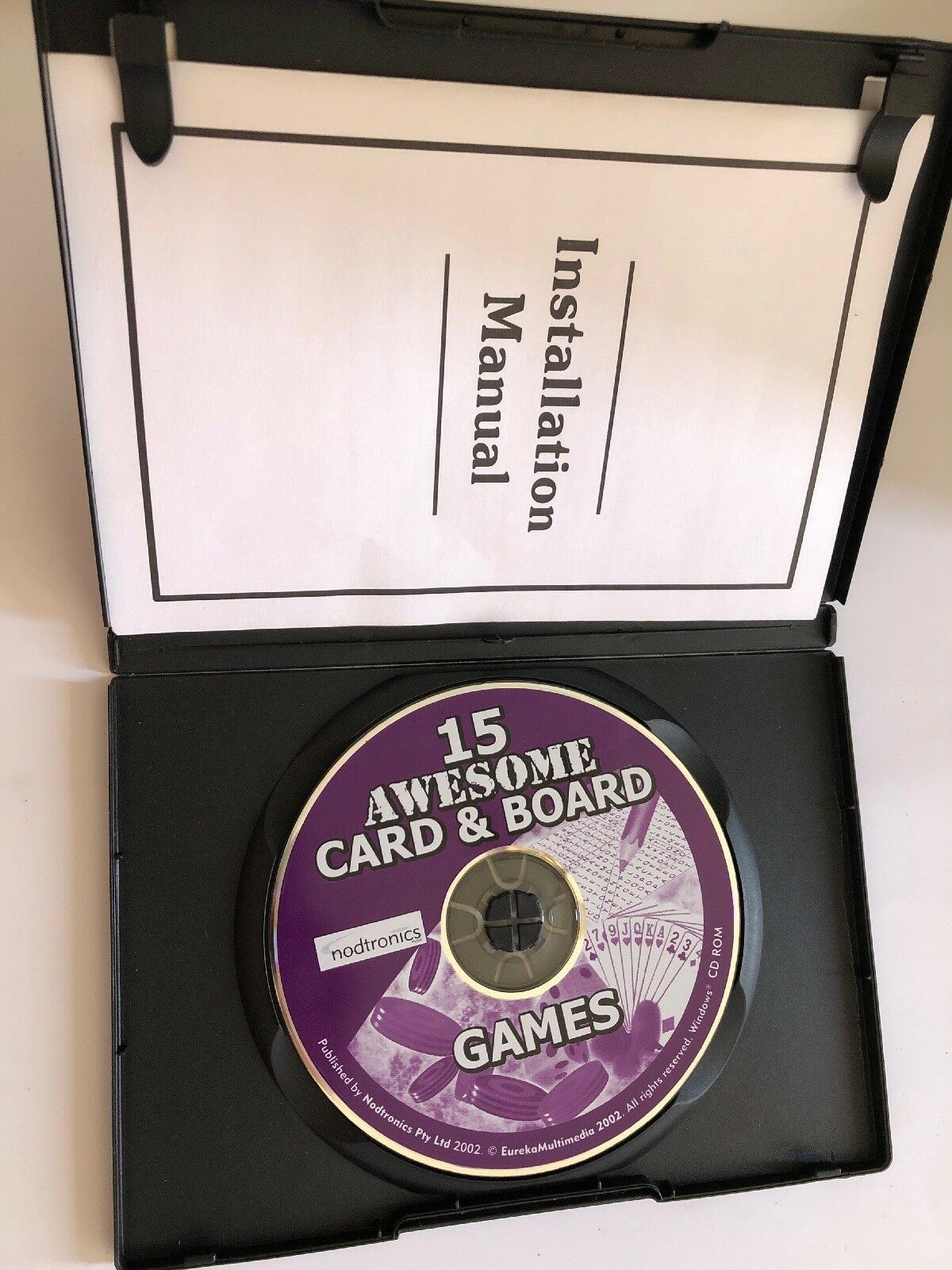 15 Awesome Card & Board Games (PC CDROM, 2002) Full Version Software