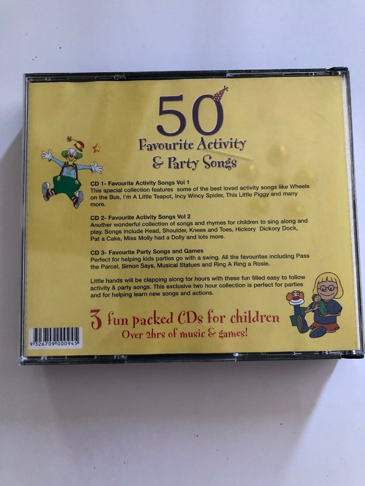 50 Favourite Activity & Party Songs - Various Artists - 3 CD Children's Songs