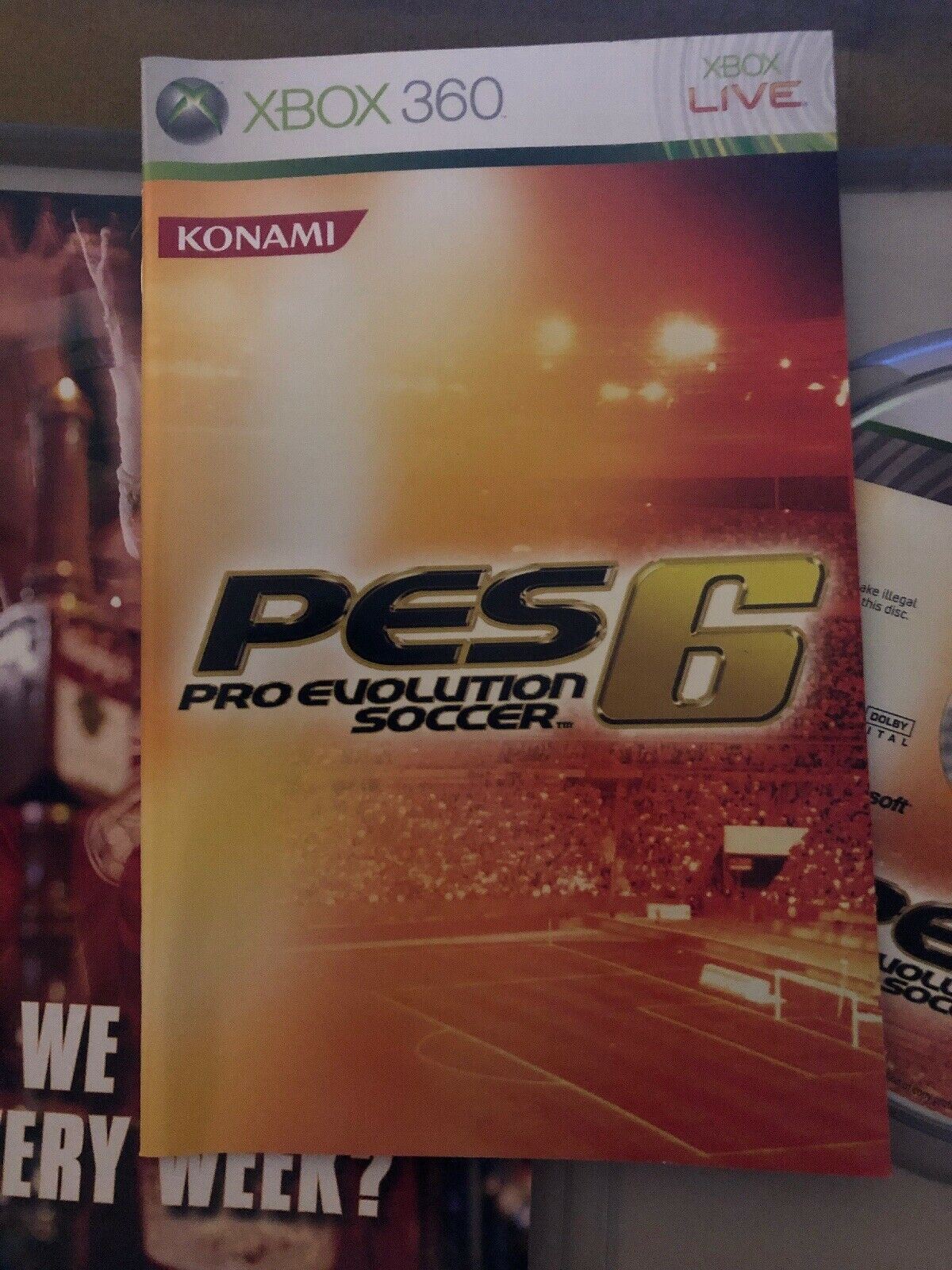 PES Pro Evolution Soccer 6 - Microsoft Xbox 360 PAL Game & Manual