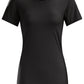 Arc'teryx Phase SL Superlight Base Layer Womens Crew Short Sleeve Top Black S