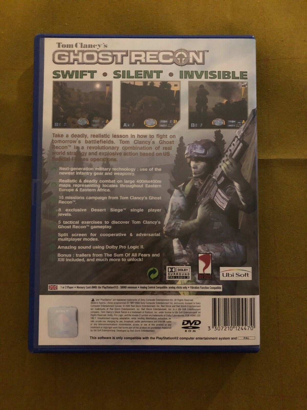 Tom Clancy's Ghost Recon - PS2 PlayStation 2 Shooter Ubisoft PAL Game