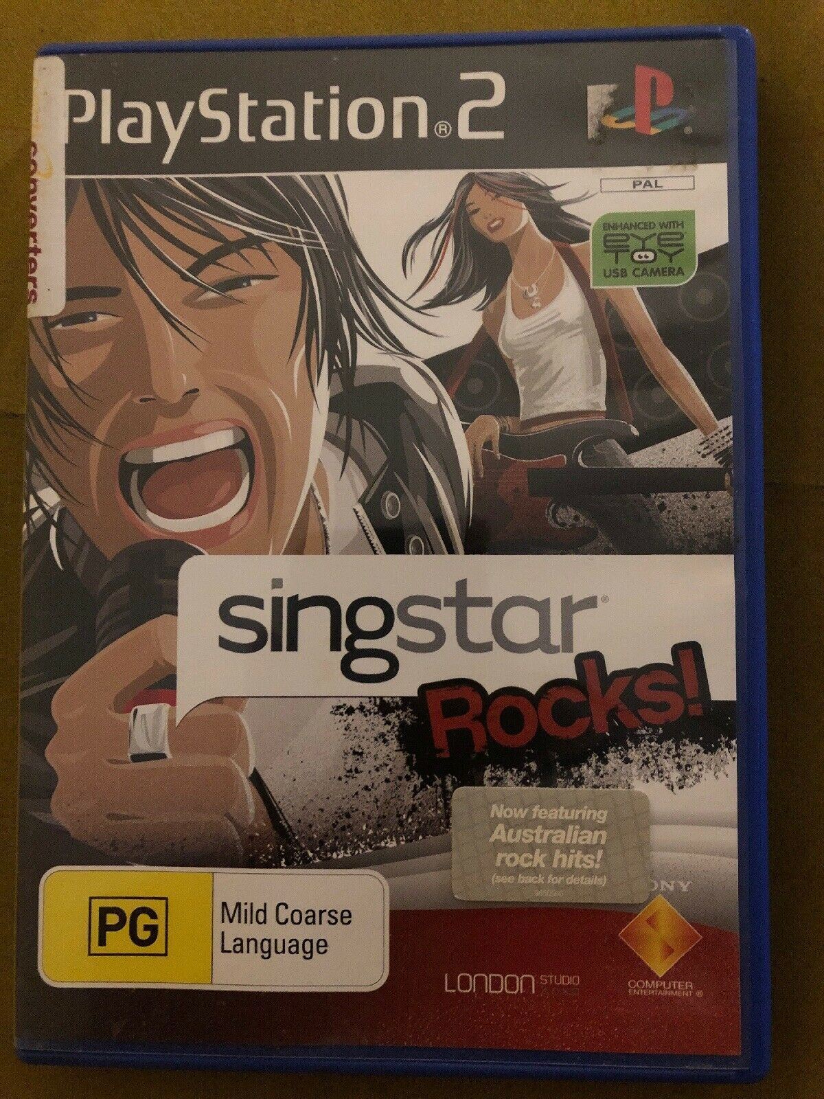 Singstar Rocks PS2 Playstation 2 Sony Game PAL Manual Karaoke Oz Songs Free Post