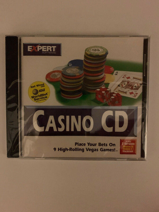 Casino CD (1997) PC Windows 95 3.1 Macintosh Vintage Classic Cdrom Game