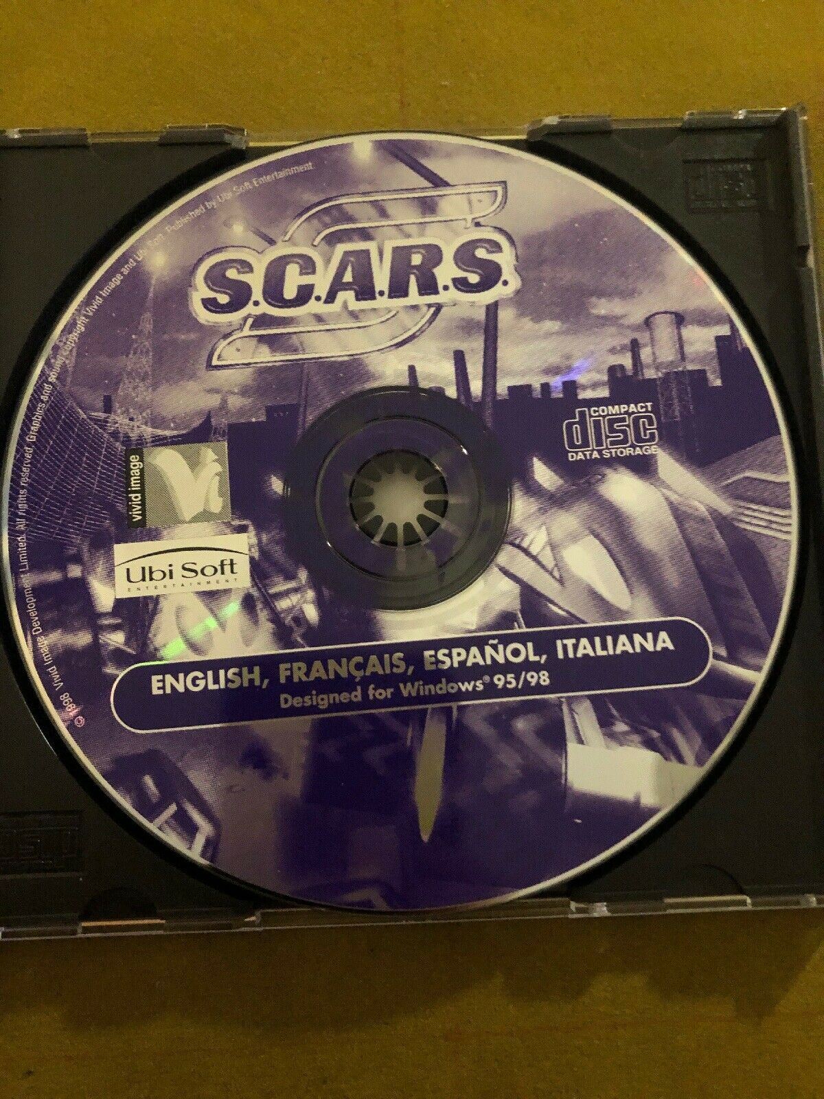 S.C.A.R.S.  PC CD-ROM 1998 Ubisoft Vintage Action Racing Game